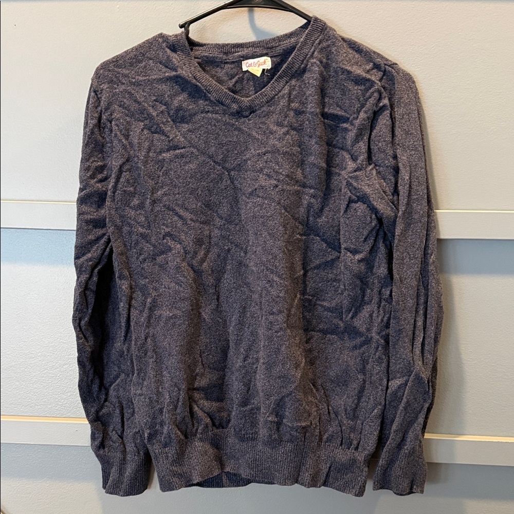 Cat & Jack Kids' grey V-Neck Sweater